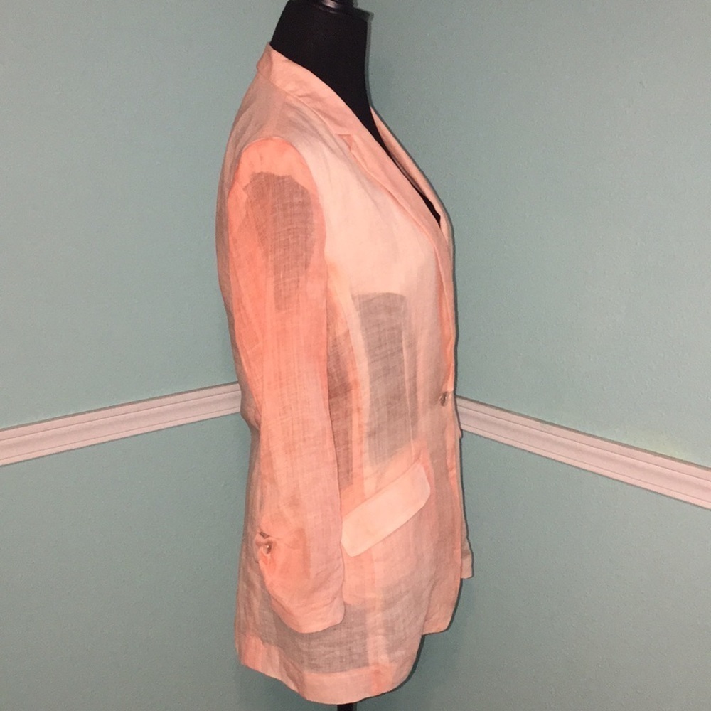 Elizabeth And James ~Linen Peach Jamie Blazer Sz 6 — image 3 of 8